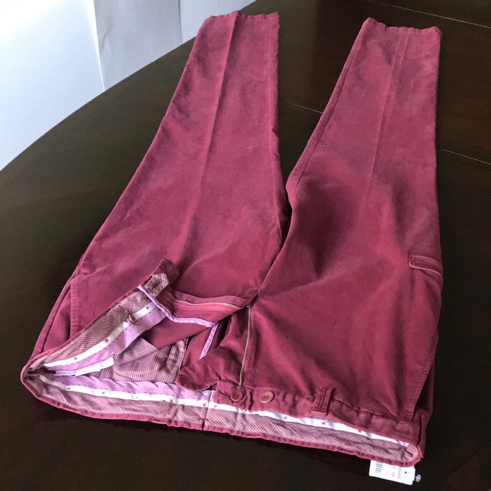 Isaia Burgundy Men’s Size EUR 54 (US 38L ) chinos - Picture 7 of 8